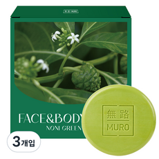 MURO 無路 諾麗果綠茶香皂 花園香, 3入, 100g