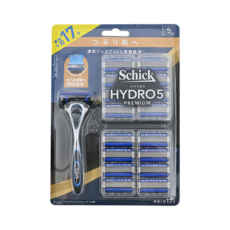 Schick 舒適牌 水次元5Premium 刮鬍刀 刀把 + 刀片 17個, 1組