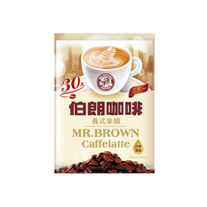 MR.BROWN 伯朗咖啡 義式拿鐵 三合一, 17.5g, 30入, 1袋