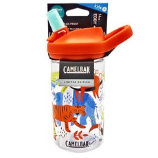 CAMELBAK eddy+兒童吸管運動水瓶RENEW, 野生動物園, 400ml, 1個