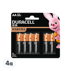 DURACELL 金頂 經典鹼性電池 3號, 12顆, 4組