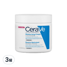 CeraVe 適樂膚 長效潤澤修護霜, 454g, 3罐