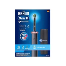 Oral-B 歐樂B 3D電動牙刷+旅行盒+充電器 曜石黑, PRO4, 1組