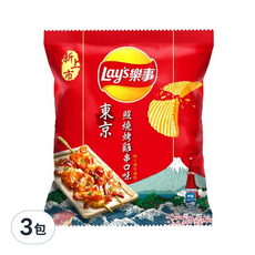 Lay's 樂事 波樂洋芋片 東京照燒烤雞串口味, 34g, 3包