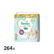 Pampers 幫寶適 日本境內版 一級幫紙尿褲/尿布 增量版, 黏貼型, NB, 3~5kg, 264片