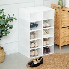 Comet 組裝式收納鞋盒, 白色, 10個