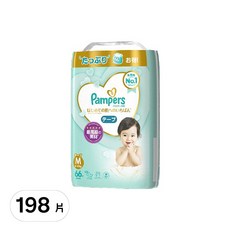 Pampers 幫寶適 日本境內版 一級幫紙尿褲/尿布 增量版, 黏貼型, M, 6~11kg, 198片