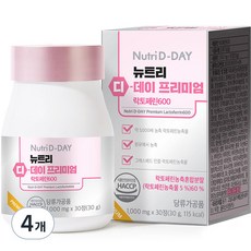 Nutri D-DAY 優質高濃縮乳鐵蛋白補充錠, 30顆, 30g, 4罐