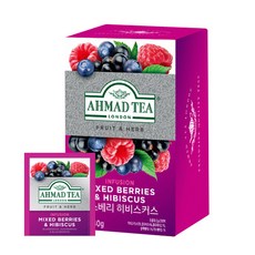 AHMAD TEA 綜合莓果&洛神花茶包, 2g, 20入, 1盒