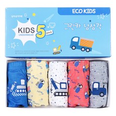 Kids Line 男童汽車印花三角內褲 5入