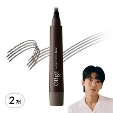 OBgE 魔法紋身眉筆 2ml, Natural Gray, 2支