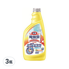 Kao 花王 Magiclean 魔術靈 浴室清潔劑 舒適檸檬 更替瓶, 500ml, 3瓶