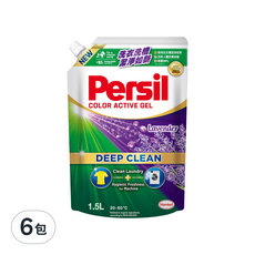 Persil 寶瀅 深層酵解洗衣凝露 補充包 薰衣草, 1.5L, 6包