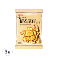 LOTTE 樂天 大蒜麵包餅, 70g, 3包