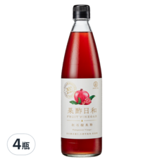 Kong Yen 果酢日和 紅石榴果酢, 590ml, 4瓶