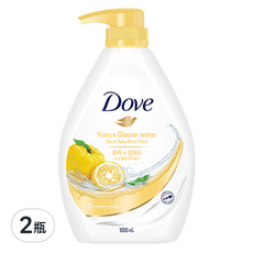 Dove 多芬 活力柚香滋養柔膚沐浴露, 1L, 2瓶