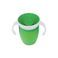 munchkin 滿趣健 360度防漏練習杯 附蓋 207ml, 綠色, 1個