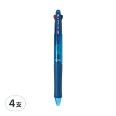 PILOT 百樂 三色輕油舒寫筆 BKAB-40F-L, 藍色, 4支