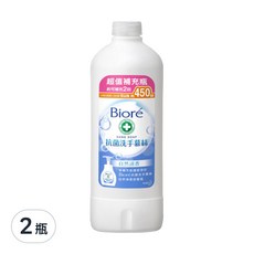 Biore 蜜妮 抗菌洗手慕絲補充瓶 自然清香, 450ml, 2瓶