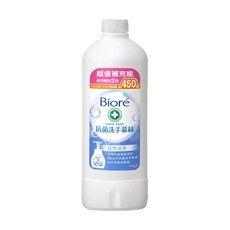 Biore 蜜妮 抗菌洗手慕絲補充瓶 自然清香, 450ml, 1瓶