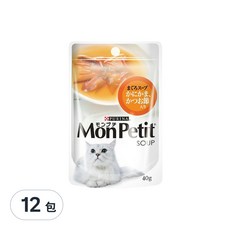 MonPetit 貓倍麗 極品上湯 SP2, 鮪魚+蟹肉+鰹魚, 40g, 12包