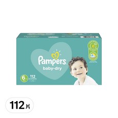 Pampers 幫寶適 Baby Dry 寶寶乾爽尿布, 黏貼型, 巨型XXL以上, 16kg+, 112片