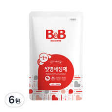 B&B 奶瓶清潔液補充包, 400ml, 6包