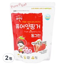 Pure Eat 幼兒圓餅 1歲以上, 草莓風味, 40g, 2包