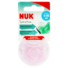 NUK Sensitive 奶嘴, 粉色, 第2階段 6-18個月, 1個