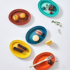 LE CREUSET 迷你橢圓盤 5 件套彩虹, 紅色、橙色、太陽色、清涼薄荷色、海洋色, 5個盤子, 1組