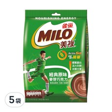 MILO 美祿 經典原味巧克力麥芽飲品 沖泡粉, 25g, 14包, 5袋