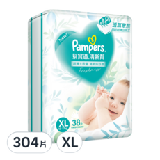 Pampers 幫寶適 台灣公司貨 2024全新 清新幫黏貼型尿布, XL, 304片