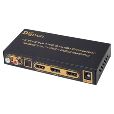 DigiSun 得揚 AHU272 4K HDMI 2.0 轉HDMI + 音訊擷取器 HDMI + SPDIF + R/L, 1個