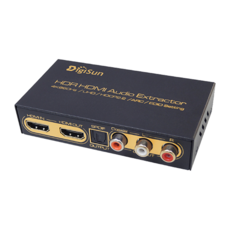 DigiSun 得揚 4K HDMI 2.0 轉HDMI + AUDIO SPDIF + R/L + Coaxial 音訊擷取器 105 x 56.8 x 22.5 mm 160g, AH211U, 1個