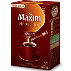 Maxim 麥心 阿拉比卡100無糖黑咖啡, 0.9g, 100條, 1盒