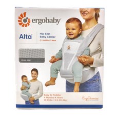 ergobaby 新世代透氣舒適吸震坐墊式背帶 腰帶 4~48個月 承重5.5~20.4kg, 珍珠灰, 1件