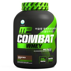 MUSCLEPHARM 巧克力牛奶口味COMBAT乳清蛋白粉, 1罐, 2269g