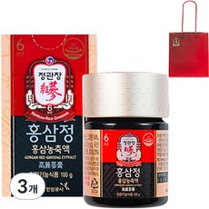 正官庄 紅蔘濃縮液+購物袋, 100g, 3個