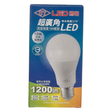 SY 聲億科技 超廣角LED燈泡 10W, 白光, 1個