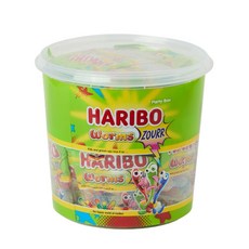 HARIBO 哈瑞寶 Worms蚯蚓造型酸味軟糖, 960g, 1桶