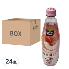 Minute Maid 美粒果 零加糖蜜桃蘇打, 500ml, 24瓶