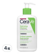 CeraVe 適樂膚 輕柔保濕潔膚露, 236ml, 4瓶