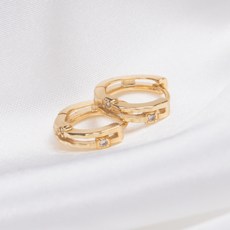 Theother Color 女士手術鋼立方分層耳環