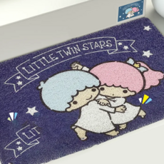 Sanrio 三麗鷗 雙子星刮泥地墊 59.5 x 40 x 0.7cm, 滿天星星, 6個