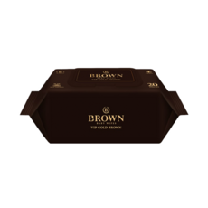 BROWN Vip Gold Brown 壓紋低刺激嬰兒用濕紙巾, 20張, 24包