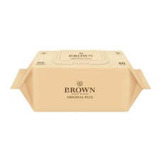 BROWN 便攜式低刺激掀蓋型濕紙巾, 80張, 10包