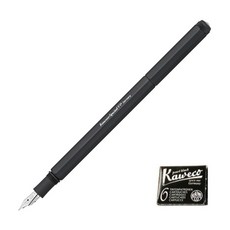 Kaweco 特製 R 黑色鋼筆 + 墨盒 6p, EF, 黑色（鋼筆）、珍珠黑（墨盒）