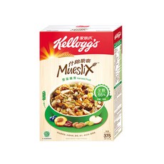 Kellogg's 家樂氏 Mueslix 什錦果麥 葡萄 + 蘋果 + 桃 + 杏仁果口味, 375g, 1盒