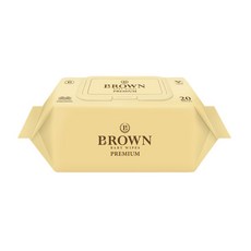 Brown 掀蓋式低刺激壓紋濕紙巾, 20張, 12包