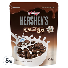 Kellogg's 家樂氏 Hershey's 巧克力脆餅麥片, 500g, 5包